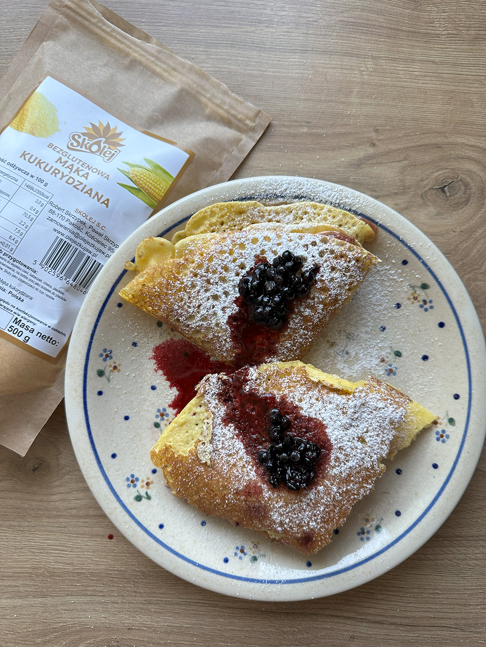 Naleśniki z mąki kukurydzianej – na słodko